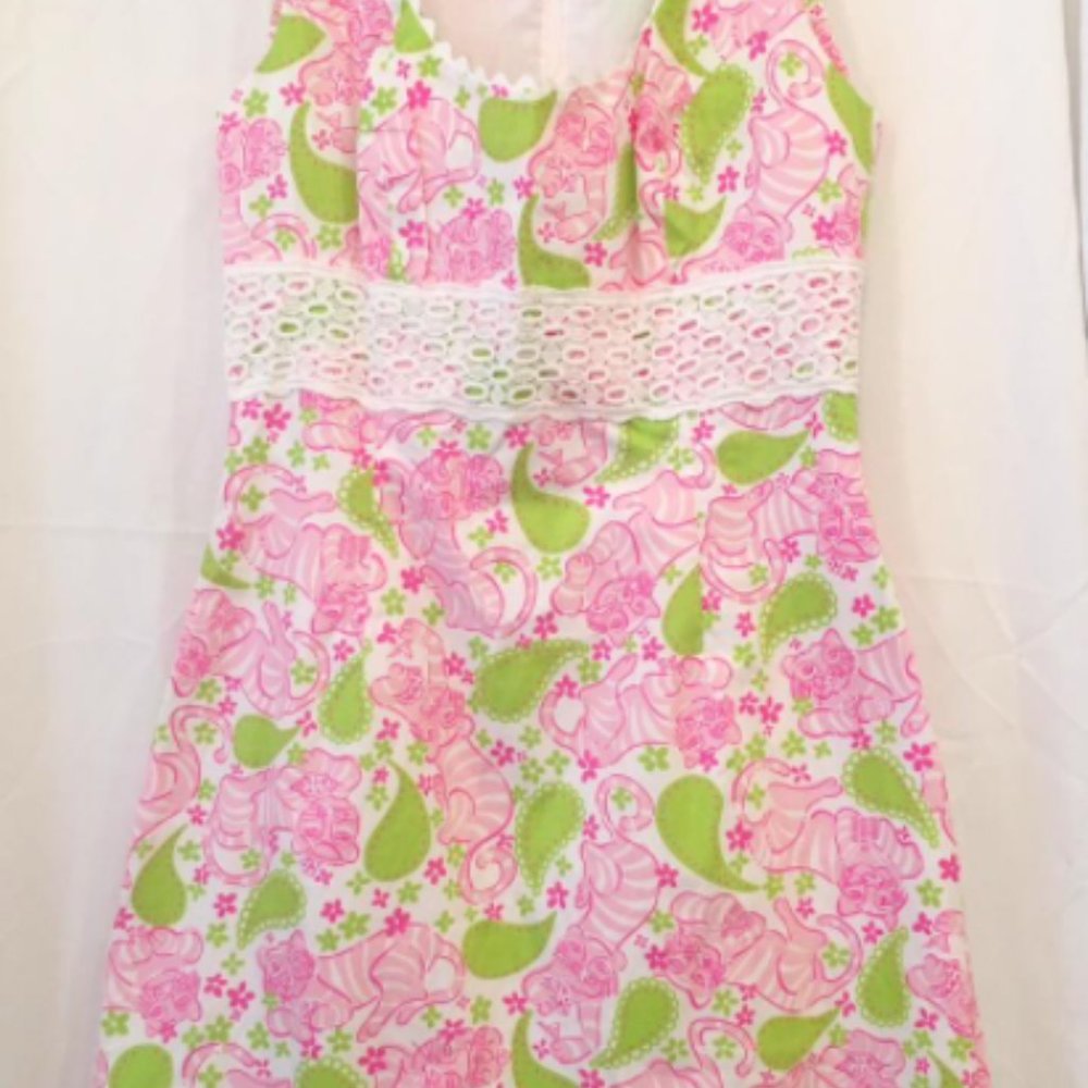 LILLY PULITZER 2 "Black Jack" Dress--Excellent - Picture 2 of 9
